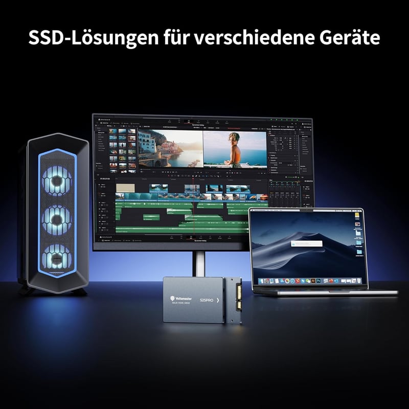 Yottamaster S25PRO 512GB SATA SSD 2.5" Aluminium Belső Merevlemez Laptophoz és PC-hez