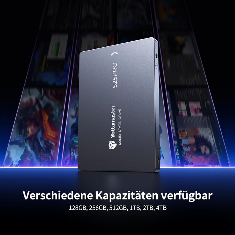 Yottamaster S25PRO 512GB SATA SSD 2.5" Aluminium Belső Merevlemez Laptophoz és PC-hez
