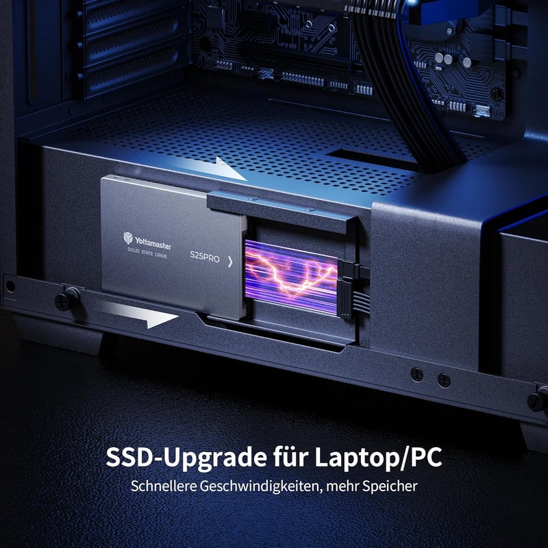 Yottamaster S25PRO 512GB SATA SSD 2.5" Aluminium Belső Merevlemez Laptophoz és PC-hez