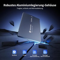 Yottamaster S25PRO 512GB SATA SSD 2.5" Aluminium Belső Merevlemez Laptophoz és PC-hez 6