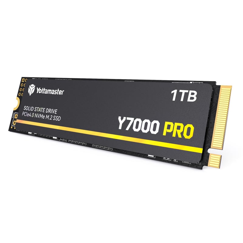 Yottamaster Y7000Pro 1TB SSD M.2 PCIe 4.0 NVMe Interný SSD - 7000MB/s Rýchlosť Čítania, Kompatibilný s PS5, pre Hry, Notebooky, PC