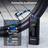 YOUNGDO 150 PSI elektromos kerékpáros pumpa 6000 mAh akkumulátorral 8
