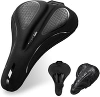 YOUNGDO ergonomikus gel nyeregvédő, puha párnázott kerékpár nyereg borítás esővédelemmel - Schmal, Black 1