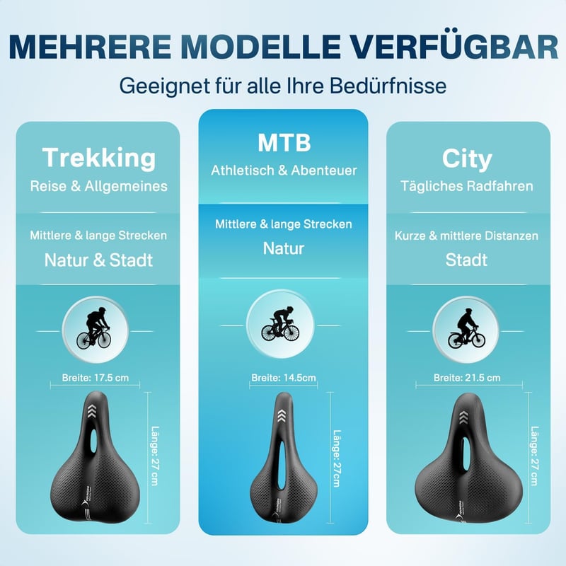 YOUNGDO ergonomikus kerékpár nyereg memóriahabbal, vízálló, légáteresztő, ütéselnyelő
