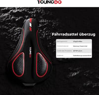 YOUNGDO Ergonomikus Kerékpár Nyereghuzat Gél Párnázással - Kék, Vízálló, Memory Foam, Unisex, Kényelmes Bicikli Ülésvédő 2