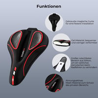 YOUNGDO Ergonomikus Kerékpár Nyereghuzat Gél Párnázással - Kék, Vízálló, Memory Foam, Unisex, Kényelmes Bicikli Ülésvédő 6
