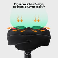 YOUNGDO Ergonomikus Kerékpár Nyereghuzat Gél Párnázással - Kék, Vízálló, Memory Foam, Unisex, Kényelmes Bicikli Ülésvédő 3