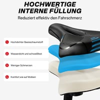 YOUNGDO gel kerékpárnyereg ergonomikus, vízálló borítóval - kék 3