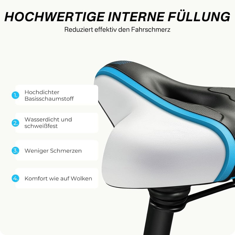 YOUNGDO Gel Kerékpár Nyereg Ergonomikus Puha Kényelmes Vízálló