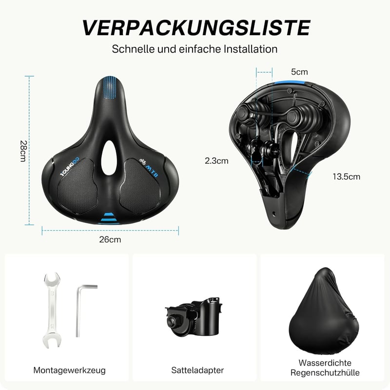 YOUNGDO Gel Kerékpár Nyereg Ergonomikus Puha Kényelmes Vízálló