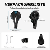 YOUNGDO gel kerékpárnyereg ergonomikus, vízálló borítóval - kék 9