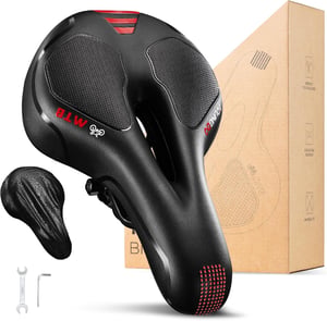 Șa de bicicletă YOUNGDO, cu gel, ergonomică, moale, confortabilă și impermeabilă.