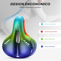 YOUNGDO Gel Kerékpár Nyereg Ergonomikus Puha Kényelmes Vízálló 2