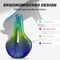 YOUNGDO gel kerékpárnyereg ergonomikus, vízálló borítóval - kék 2