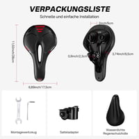 YOUNGDO Gel Kerékpár Nyereg Ergonomikus Puha Kényelmes Vízálló 6