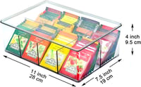 Organizator Youngever din plastic rigid pentru plicuri de ceai cu capac, cutie cu 8 compartimente pentru depozitarea plicurilor de ceai, recipient alimentar reutilizabil 2