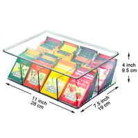 Organizér na čajové vrecúška Youngever s vekom, 8 priehradiek – 28x20x10 cm 2