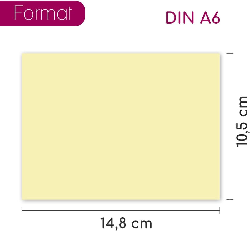 younikat 500 lap A6 sárga nyomtatópapír 80 g/m² lézer és tintasugaras nyomtatóhoz - Yellow, DIN A6, pack of 500