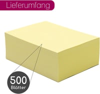 younikat 500 lap A6 sárga nyomtatópapír 80 g/m² lézer és tintasugaras nyomtatóhoz - Yellow, DIN A6, pack of 500 3