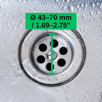 Your Day Mate Nerezové sitko do drezu, 3 ks – vonkajší priemer 70 mm, vnútorný priemer 44 mm, hĺbka 18 mm – kuchynský drez, sprcha, vaňa, sitko na zachytávanie vlasov 5