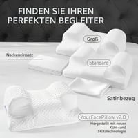 Pernă de frumusețe din spumă cu memorie YourFacePillow pentru prevenirea ridurilor, pentru dormit pe spate și pe o parte, tratament anti-acnee, anti-îmbătrânire, mărime standard 7