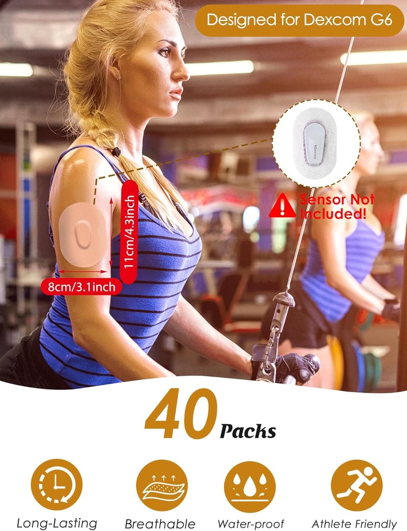 YOUSHARES Dexcom G6 Tapasz 40db Vízálló Légáteresztő Szenzor Felragasztó