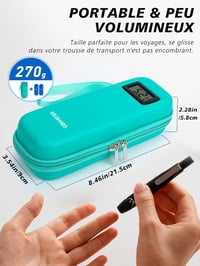 YOUSHARES Inzulin Hűtőtáska Hőmérővel, Diabéteszhez, 2 Jégakkuval, Zöld 3