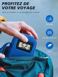 YOUSHARES Inzulinhűtő táska diabéteszhez hőmérővel és 2 jégakkuval 4