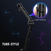 YOUSHARES Rameno pre mikrofóny Blue Yeti a Yeti X – so skrytým vedením káblov, pop filtrom a penovým krytom mikrofónu, stojan na podcasting a streamovanie 3