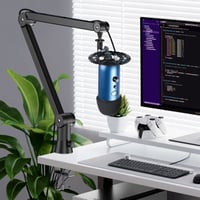 YOUSHARES Rameno pre mikrofóny Blue Yeti a Yeti X – so skrytým vedením káblov, pop filtrom a penovým krytom mikrofónu, stojan na podcasting a streamovanie 2