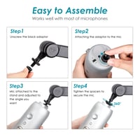 YOUSHARES Rameno pre mikrofóny Blue Yeti a Yeti X – so skrytým vedením káblov, pop filtrom a penovým krytom mikrofónu, stojan na podcasting a streamovanie 5