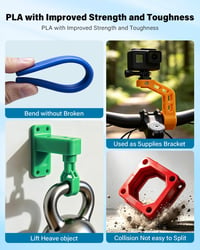 Yousu PLA Plus filament 1,75 mm 3D tlačová struna, balenie 250 g x 10 kotúčov, čierna, biela, sivá, červená, modrá, zelená, oranžová, ružová, fialová, transparentná 4