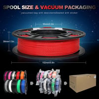 Yousu PLA Plus filament 1,75 mm 3D tlačová struna, balenie 250 g x 10 kotúčov, čierna, biela, sivá, červená, modrá, zelená, oranžová, ružová, fialová, transparentná 8