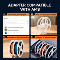Yousu PLA Plus filament 1,75 mm 3D tlačová struna, balenie 250 g x 10 kotúčov, čierna, biela, sivá, červená, modrá, zelená, oranžová, ružová, fialová, transparentná 6