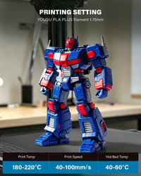 Yousu PLA Plus filament 1,75 mm 3D tlačová struna, balenie 250 g x 10 kotúčov, čierna, biela, sivá, červená, modrá, zelená, oranžová, ružová, fialová, transparentná 5