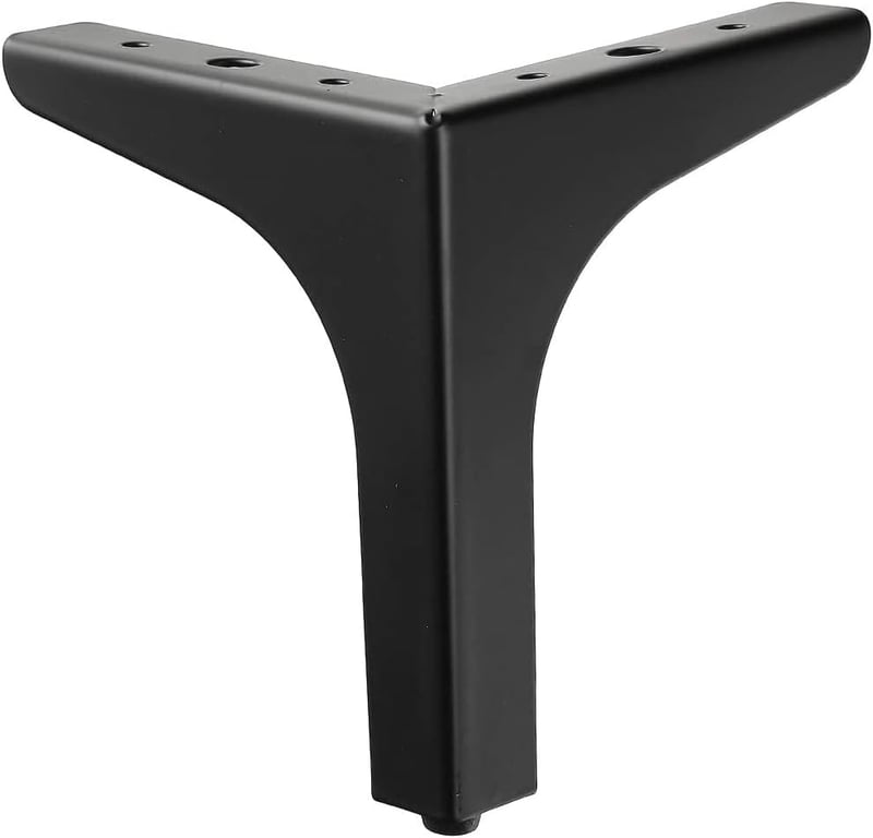 youtu Fém Bútor Lábak 15cm Fekete - 4db Háromszög Asztal Láb Szekrény Kanapé Kávézóasztal TV Szekrény
