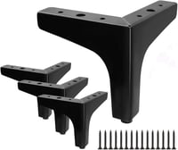 youtu Fém Bútor Lábak 15cm Fekete - 4db Háromszög Asztal Láb Szekrény Kanapé Kávézóasztal TV Szekrény 1