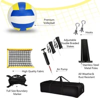 Yoving Röplabda Háló Szett 9,5m Magasságállítható Acélvázas Strandröplabda 4