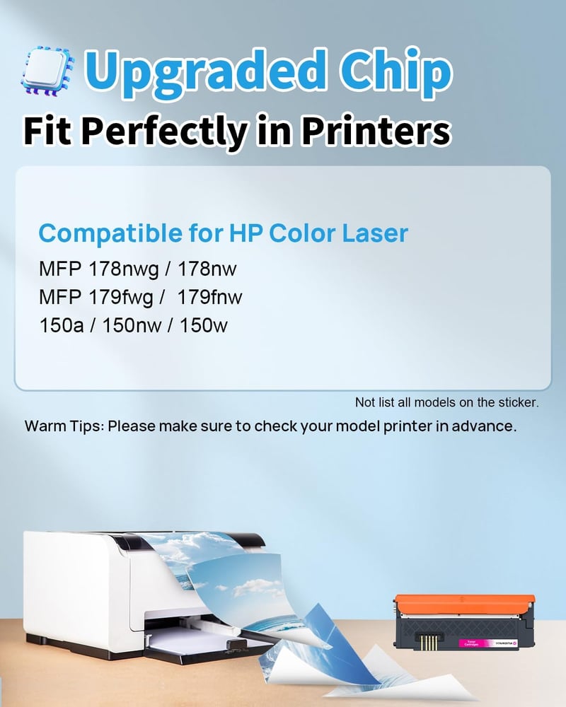 Yowell 117A Magenta Toner HP Color Laser MFP 178nwg 179fwg Kompatibilis