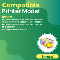 Yowell 9 ks kompatibilná atramentová kazeta LC223XL pre Brother LC223 XL azúrová purpurová žltá MFC-J5320DW MFC-J4420DW DCP-J562DW MFC-J480DW MFC-J880DW DC 2