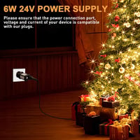 yowin 24V EU Adapter Fényfüzérekhez - 9 Világítási Mód, Időzítő, Memória Funkcióval, IP44 Vízálló Transzformátor Karácsonyi Fényekhez, Jégcs 5