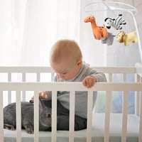 Yowmina kiságy baldachin tartó rúd szúnyoghálóhoz, állítható baldachin keret kiságyhoz és bölcsőhöz, fehér 6