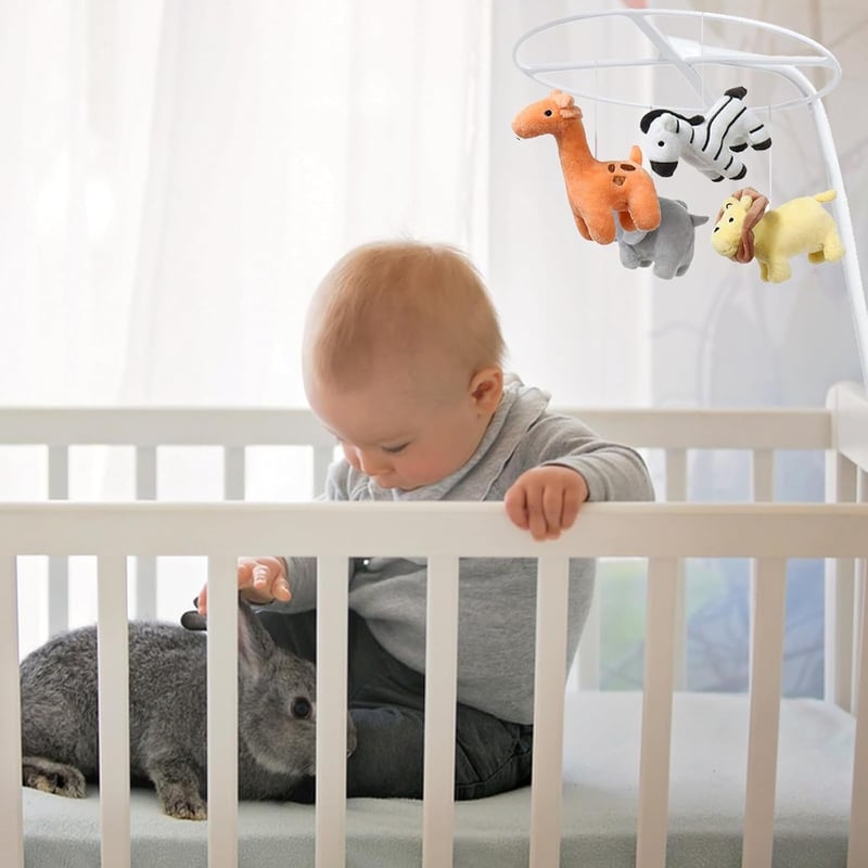 Yowmina kiságy baldachin tartó rúd szúnyoghálóhoz, állítható baldachin keret kiságyhoz és bölcsőhöz, fehér