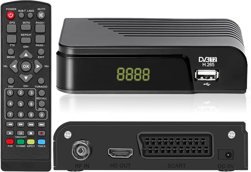 YOYOPOW DVB-T2 HD vevő HEVC H.265 földi digitális tuner