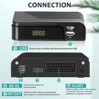 YOYOPOW DVB-T2 HD vevő HEVC H.265 földi digitális tuner 2