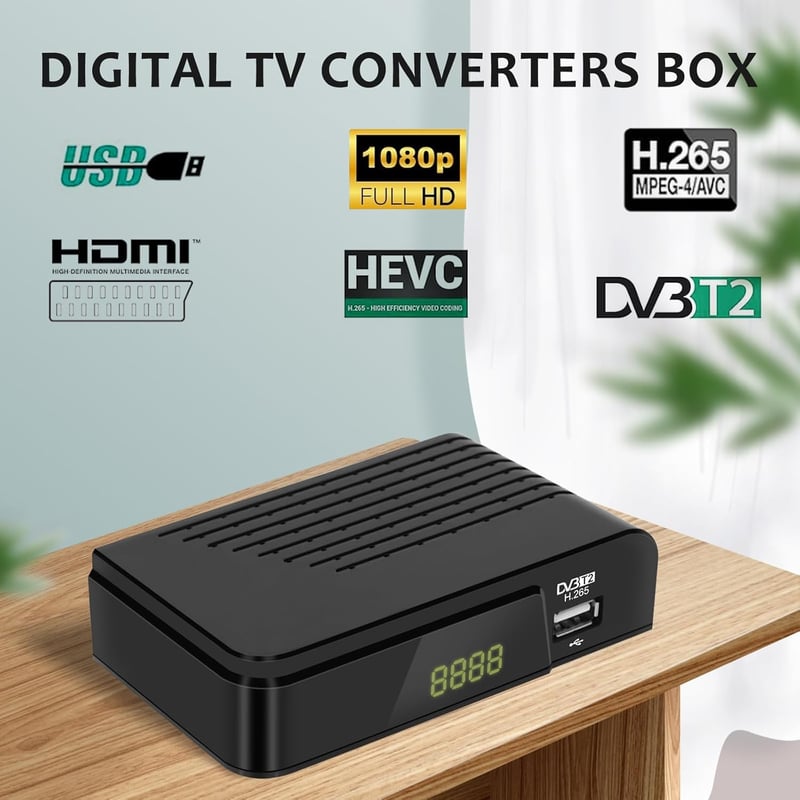 YOYOPOW DVB-T2 HD vevő HEVC H.265 földi digitális tuner