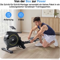 YPOO Összecsukható Evezőgép 16 Fokozatú Mágneses Ellenállással LCD Kijelzővel 8