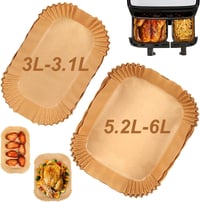 YQL Légfriteuse Sütőpapír Tefal/Philips/Cecotec 100db Dual Kosár 1