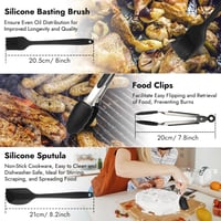 YQL Tefal Dual Easy Fry szilikon forma és rács szett - légfriteusz kiegészítő - Black, Silicone 4