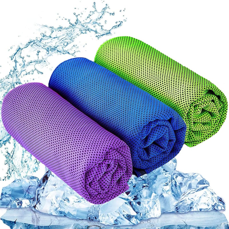 YQXCC Hűtőtörlköző 3 db 120x30 cm Mikroszálas Sporthoz Jógához Utazáshoz